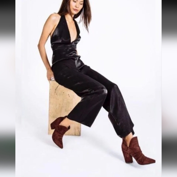 Mi.iM Kendell Maroon Contemporary Distressed Snake Booties Pointed toe Size 9 - Picture 15 of 16